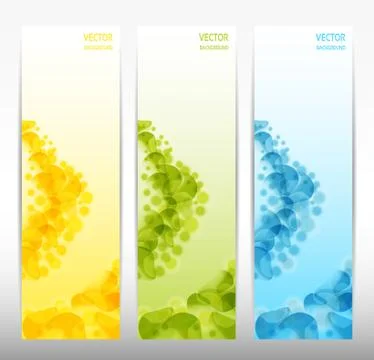Set of three abstract banners. eps 10 Stock Illustration