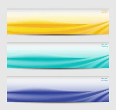Set of three abstract banners Stock Illustration