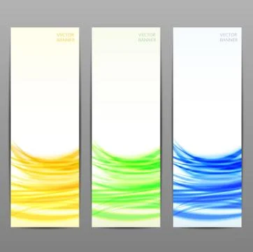 Set of three abstract banners.. Stock Illustration