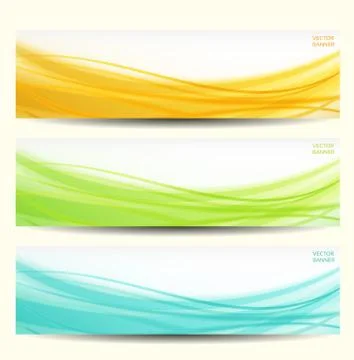 Set of three abstract banners Stock Illustration