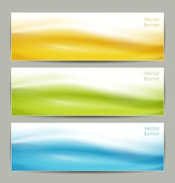 Set of three abstract banners Stock Illustration