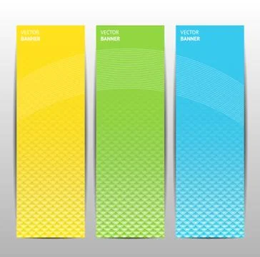 Set of three abstract banners Stock Illustration