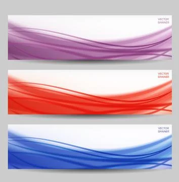 Set of three abstract banners Illustrazione stock
