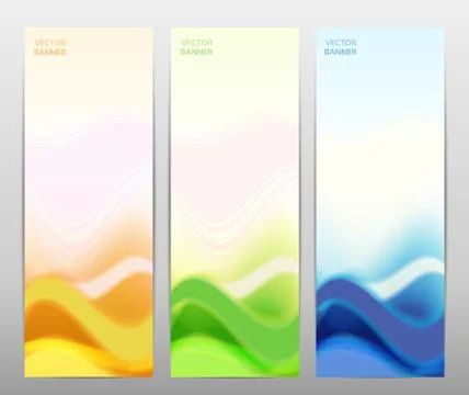Set of three abstract banners Stock Illustration