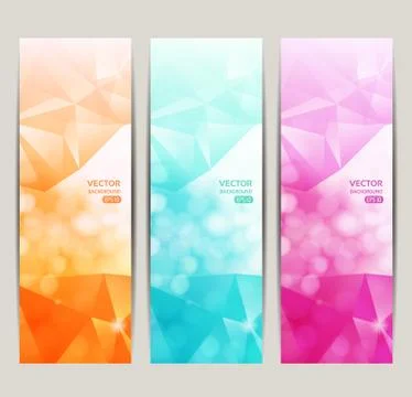 Set of three abstract banners Stock-Illustration