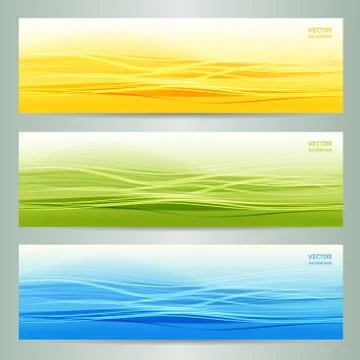 Set of three abstract banners Stock Illustration