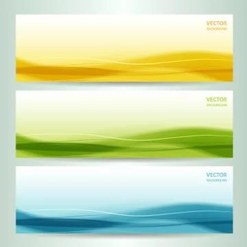 Set of three abstract banners Stock Illustration