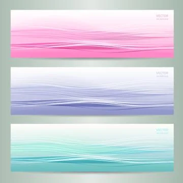 Set of three abstract banners Stock Illustration
