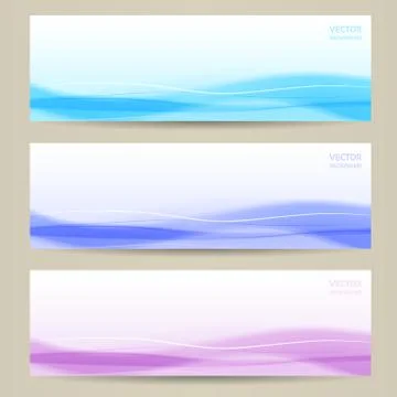 Set of three abstract banners Stock Illustration