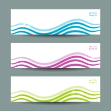 Set of three abstract banners Stock Illustration