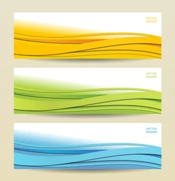 Set of three abstract banners Stock Illustration