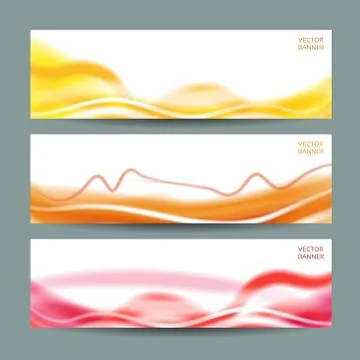Set of three abstract banners Stock Illustration