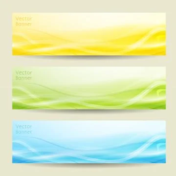 Set of three abstract banners Stock Illustration