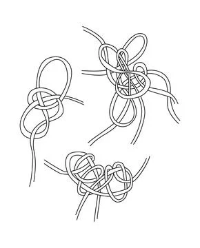 Set of three abstract different nodes Illustrazione stock