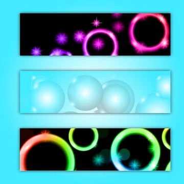 A set of three abstract multicolored background textures of posters from magi Stock Illustration