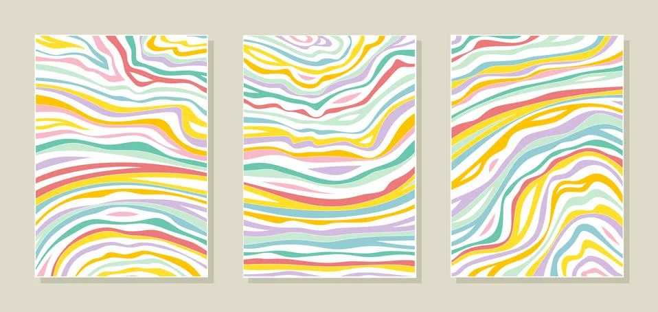 Set of three abstract posters.  Stock Illustration