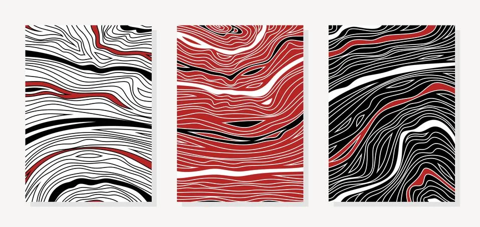 Set of three abstract posters.  Stock Illustration