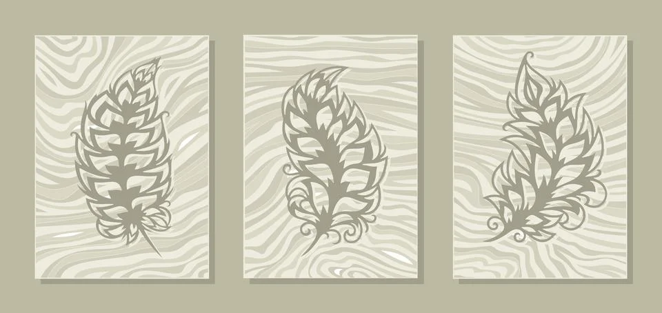 Set of three abstract posters.  Stock Illustration