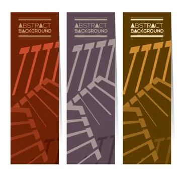 Set Of Three  Abstract Vertical Banners Vector Illustration Stock Illustration