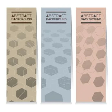 Set Of Three Abstract Vertical Banners Vector Illustration Stock Illustration