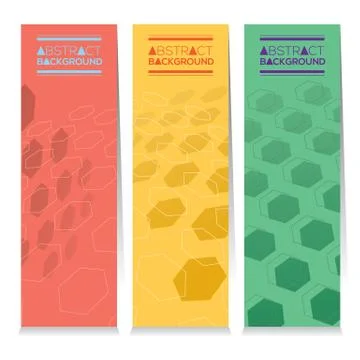 Set Of Three Abstract Vertical Banners Vector Illustration Stock Illustration