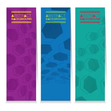 Set Of Three Abstract Vertical Banners Vector Illustration Stock Illustration