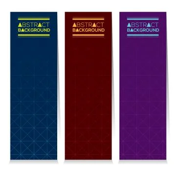 Set Of Three Abstract Vertical Banners Vector Illustration Stock-Illustration
