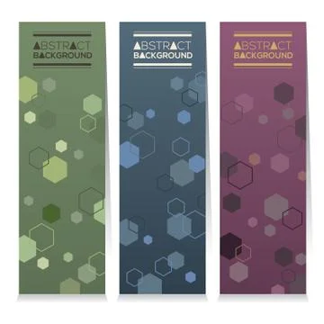 Set Of Three Abstract Vertical Banners Vector Illustration Stock Illustration