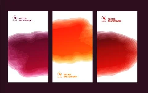 Set of three banners, abstract headers with step effects Stock Illustration