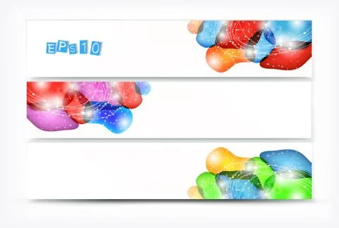 Set of three banners Stock Illustration