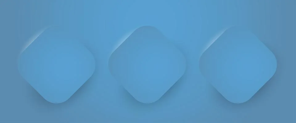 Set of three blue Abstract polygons shapes backdrop for cosmetic product. C.. Stock Illustration