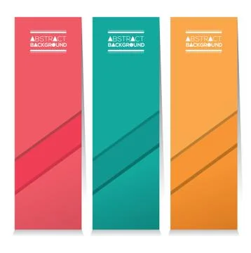 Set Of Three Colorful Abstract Vertical Banners Vector Illustration Stock-Illustration