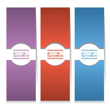 Set Of Three Colorful Abstract Vertical Banners Vector Illustration Stock Illustration