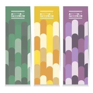 Set Of Three Colorful Vertical Banners Vector Illustration Stock Illustration