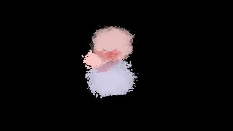 Set of Three Different Watercolor Elements Stock Footage 129738569
