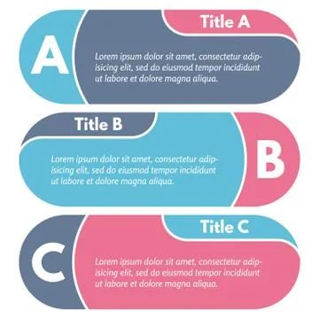 Set of three horizontal colorful options banners Illustrazione stock
