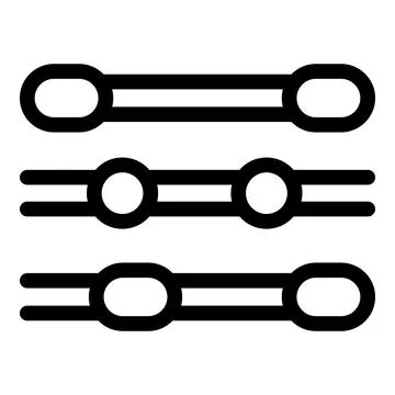 Set of three horizontal level sliders with round handle buttons Illustration