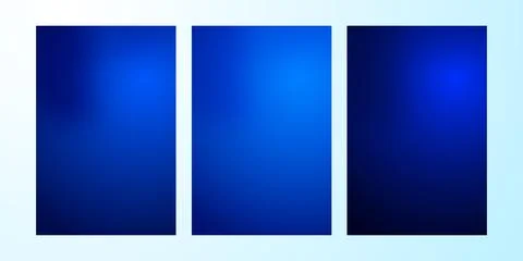 Set of Three Minimalist Abstract Blue Gradient Backgrounds for Corporate an.. Stock Illustration