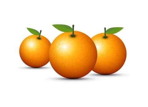 Set of three oranges Stock Illustration