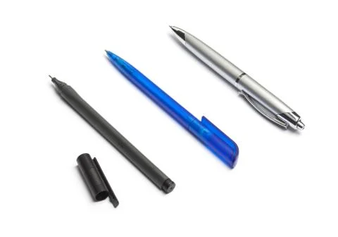 Set of three pens Stockfoto's