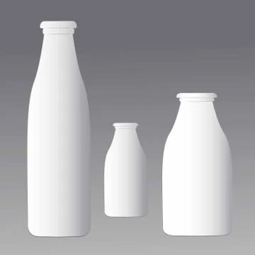 Set of three plastic bottles Stock Illustration