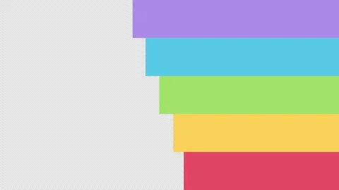 Set of three rainbow colored wipe transitions with alpha channel Vídeo Stock 168930003