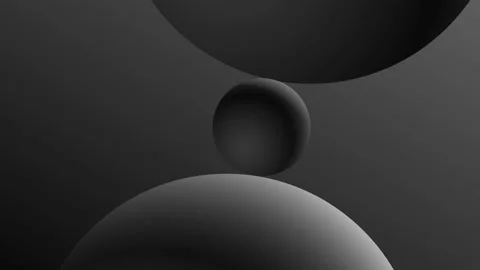 Set of three realistic grey spheres of different size with shadows. Stock Footage 153398717