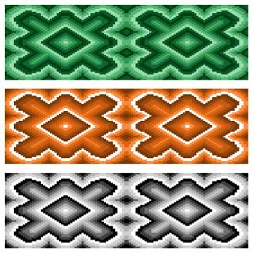 Set of three seamless rhombic patterns Stock Illustration