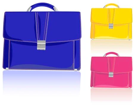 Set of three suitcases Stock Illustration