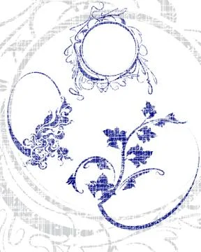 Set of three torn vintage frames Illustrazione stock