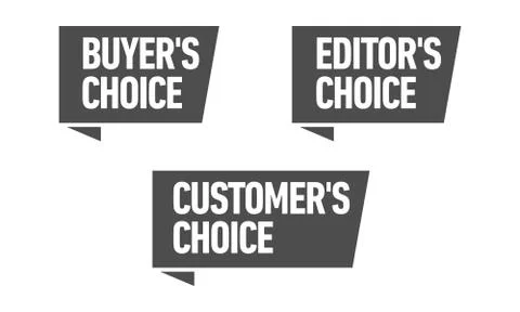 Set of three vector badges - editors choice, customers choice, buyers choice Stock Illustration