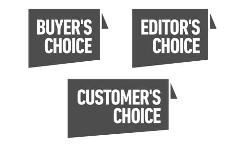 Set of three vector badges - editors choice, customers choice, buyers choice Stock Illustration