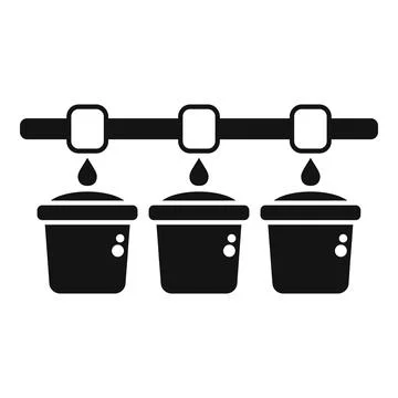 Set of three vector icons depicting drip coffee cups with droplets falling from Illustrazione stock
