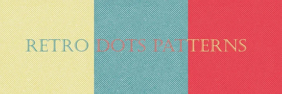 Set of three vector seamless textures. Retro dots seamlesss patterns Stock Illustration